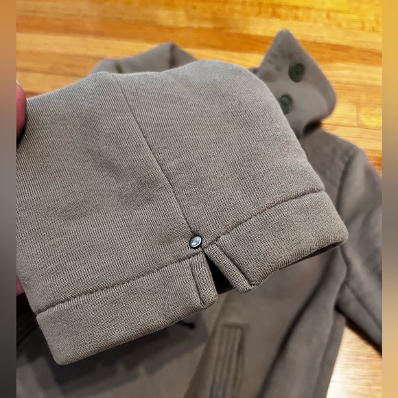 Aritzia Community Moto Jacket Tan Funnel Neck Pea Coat - Picture 5 of 6